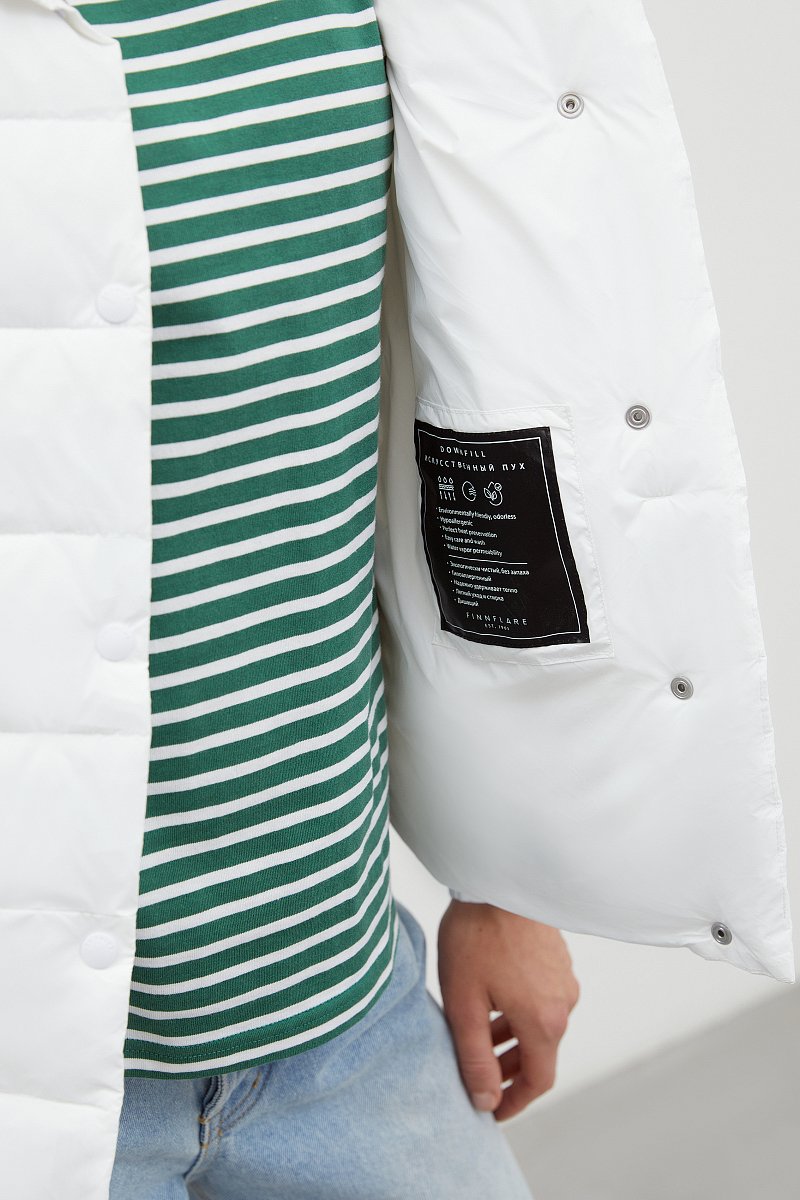 Стеганая куртка с воротником-стойкой, Модель FBC110131, Фото №6