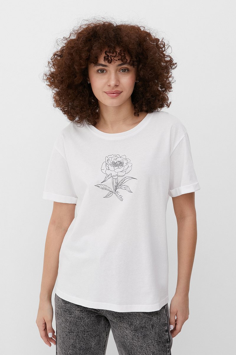 Футболка oversize с принтом, Модель FBC11087-2P, Фото №1