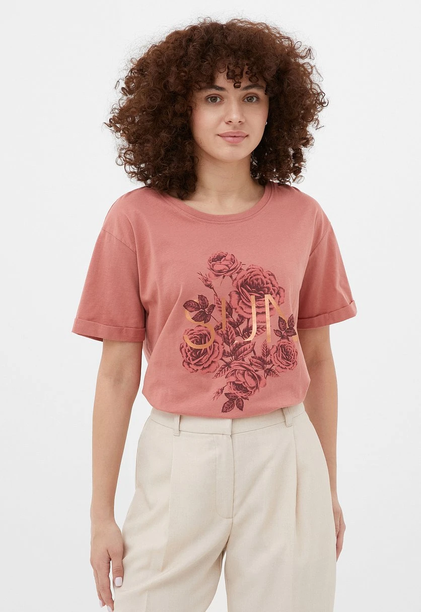 Футболка oversize с принтом женская, Модель FBC11087-1P, Фото №1