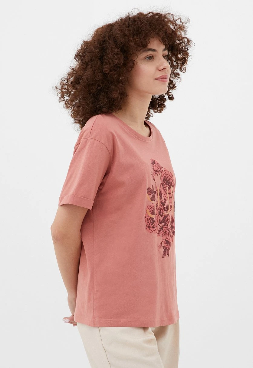 Футболка oversize с принтом женская, Модель FBC11087-1P, Фото №3