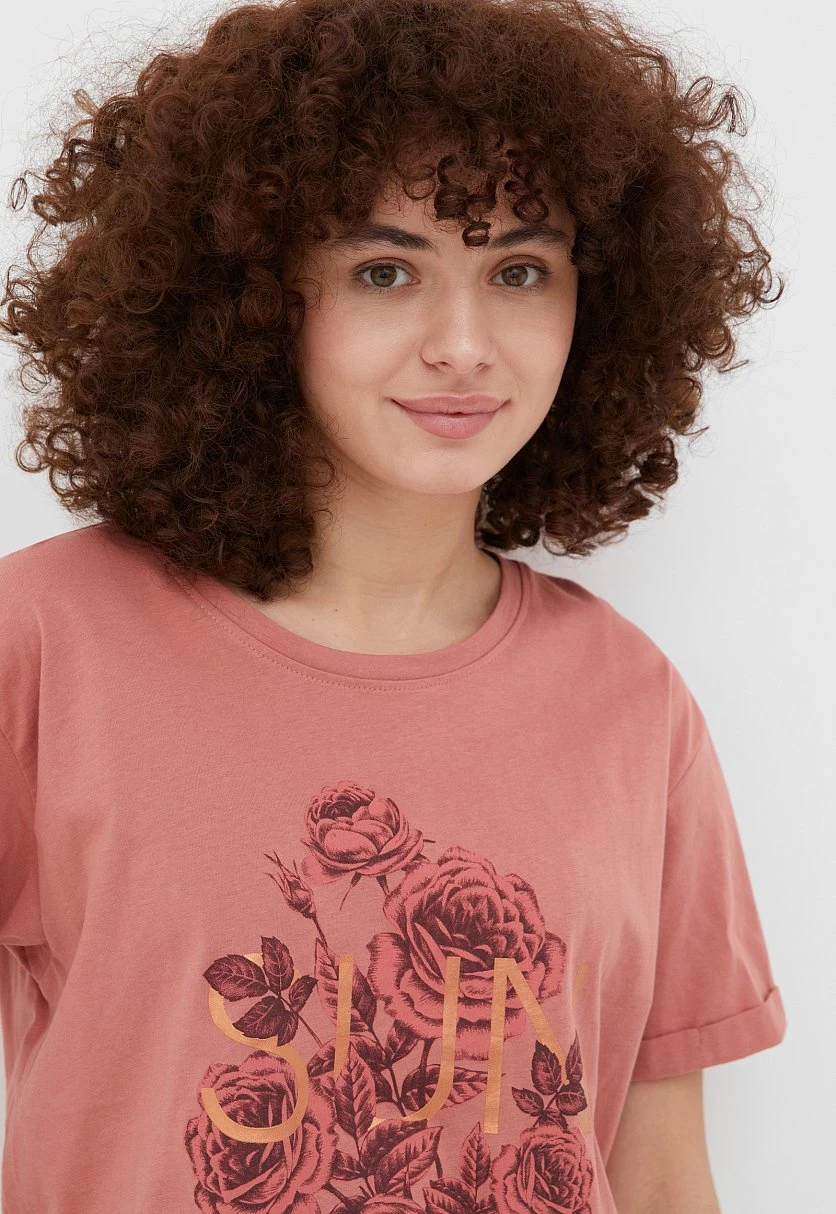 Футболка oversize с принтом женская, Модель FBC11087-1P, Фото №5