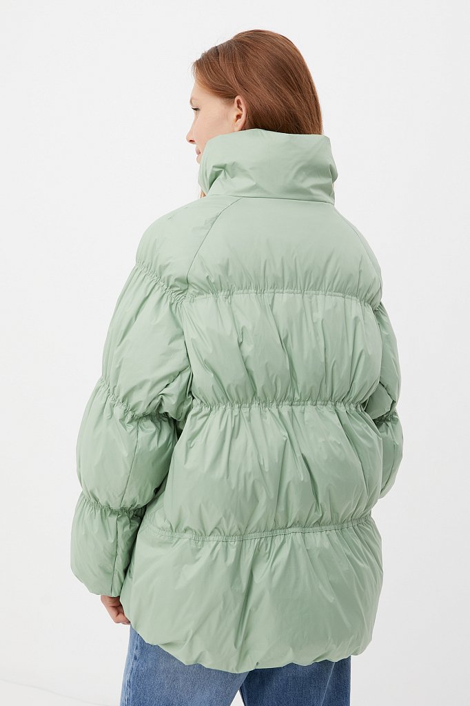 Стеганая пуховая куртка женская, Модель FBC110141C, Фото №4