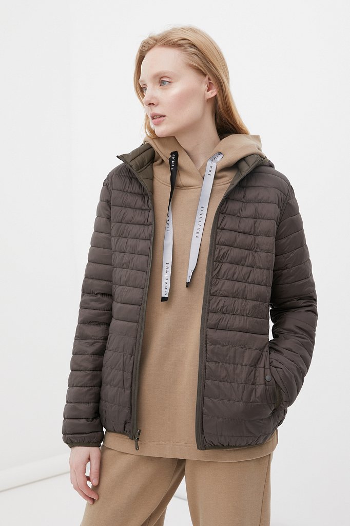 Легкая утепленная куртка женская, Модель FBC110147C, Фото №3
