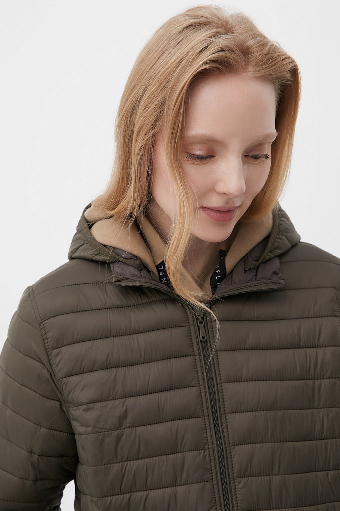 Легкая утепленная куртка женская, Модель FBC110147C, Фото №5