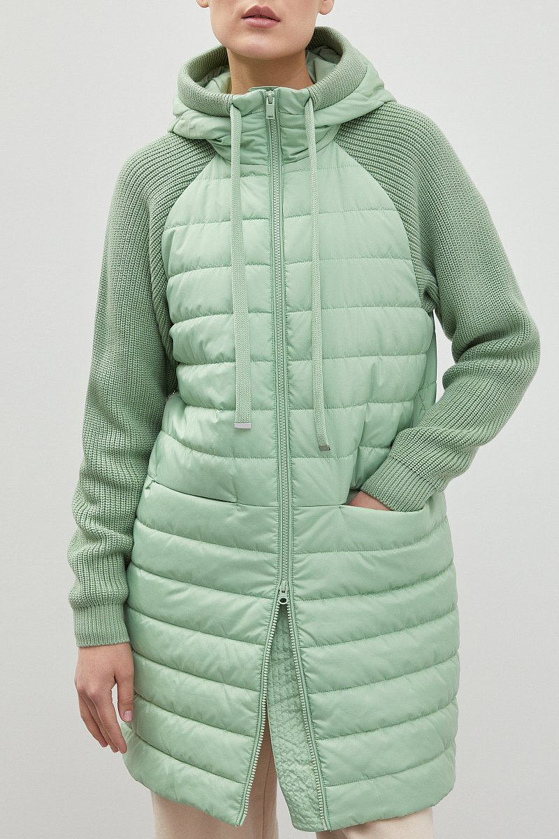 Пальто из комбинированной ткани, Модель FBC13013, Фото №3