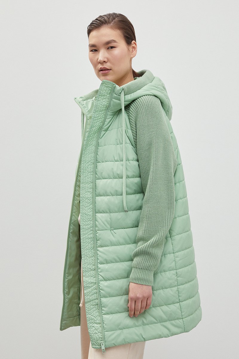 Пальто из комбинированной ткани, Модель FBC13013, Фото №4
