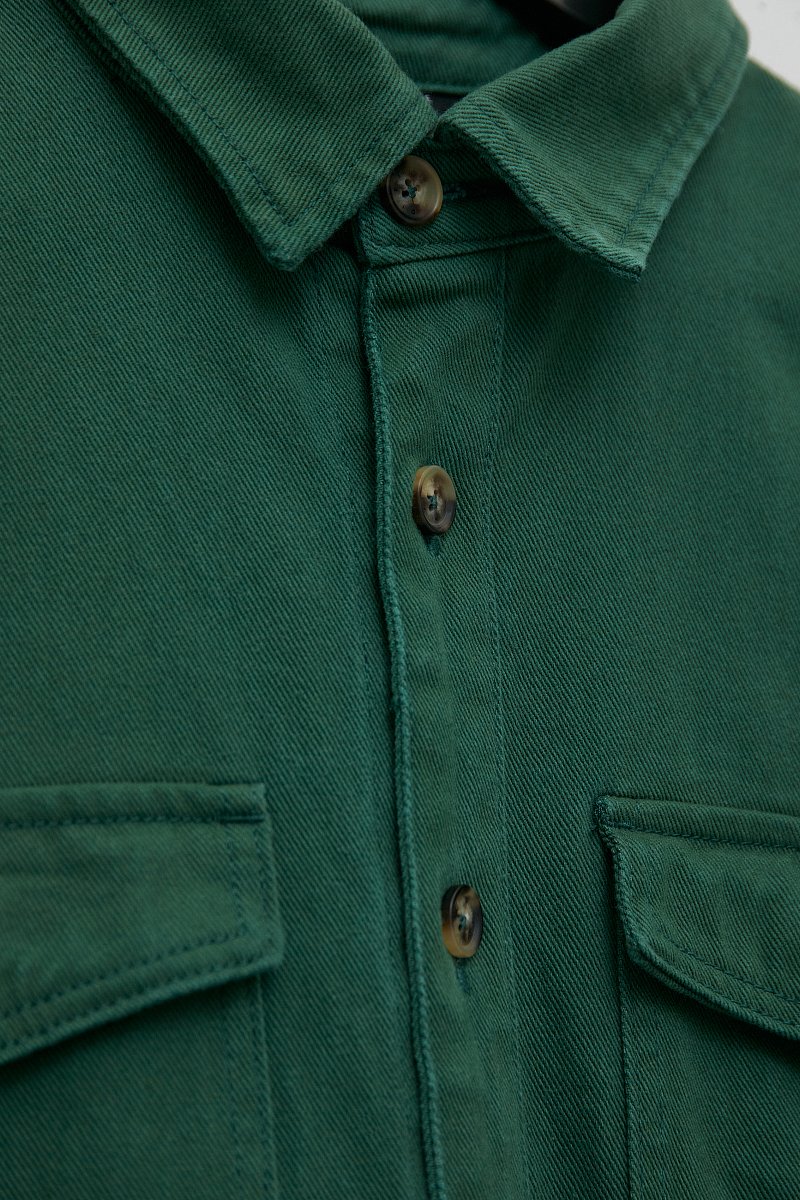 Джинсовая рубашка с карманами, Модель FBC25007, Фото №6