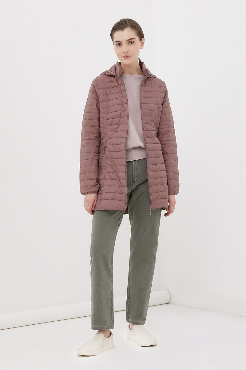 Легкое утепленное пальто женское, Модель FBC110148C, Фото №2