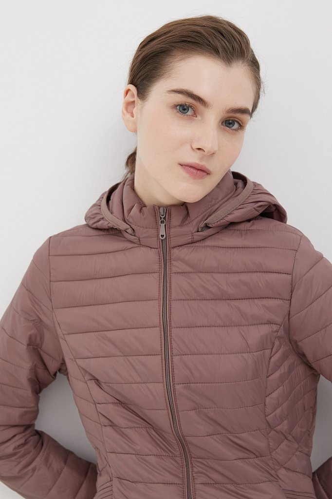 Легкое утепленное пальто женское, Модель FBC110148C, Фото №5