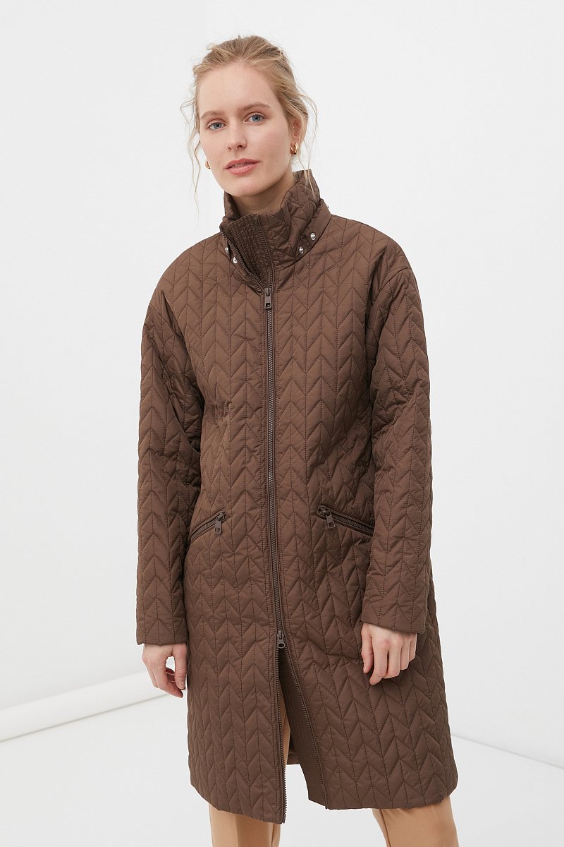 Стеганое пальто женское, Модель FBC11023, Фото №1
