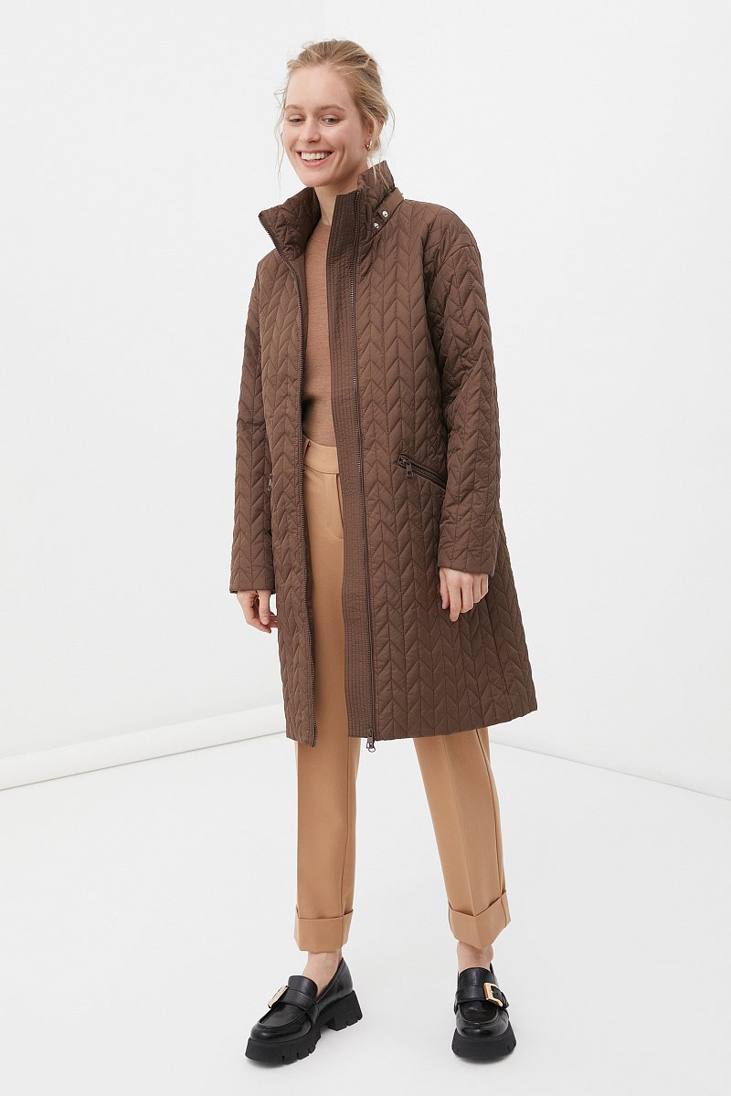 Стеганое пальто женское, Модель FBC11023, Фото №2