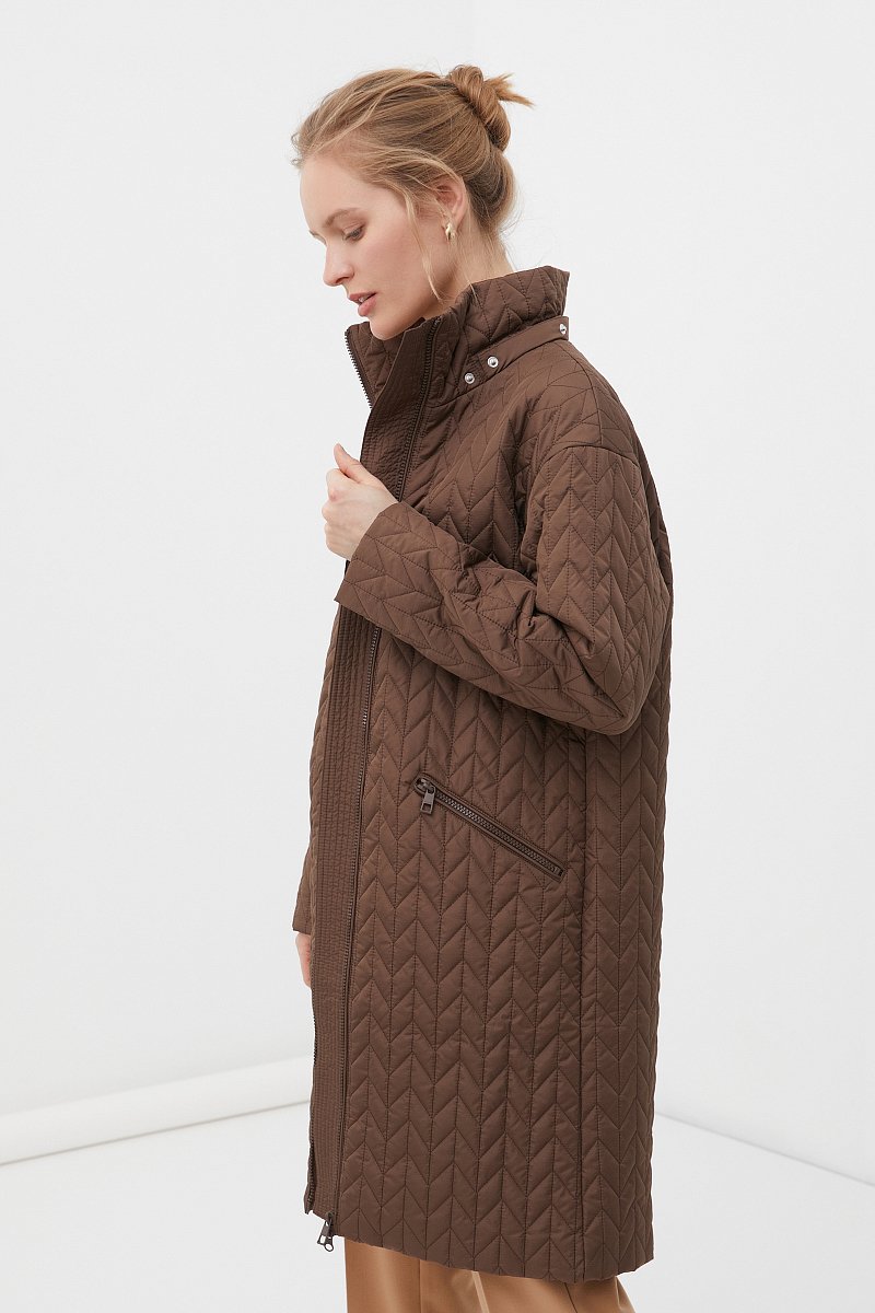 Стеганое пальто женское, Модель FBC11023, Фото №3