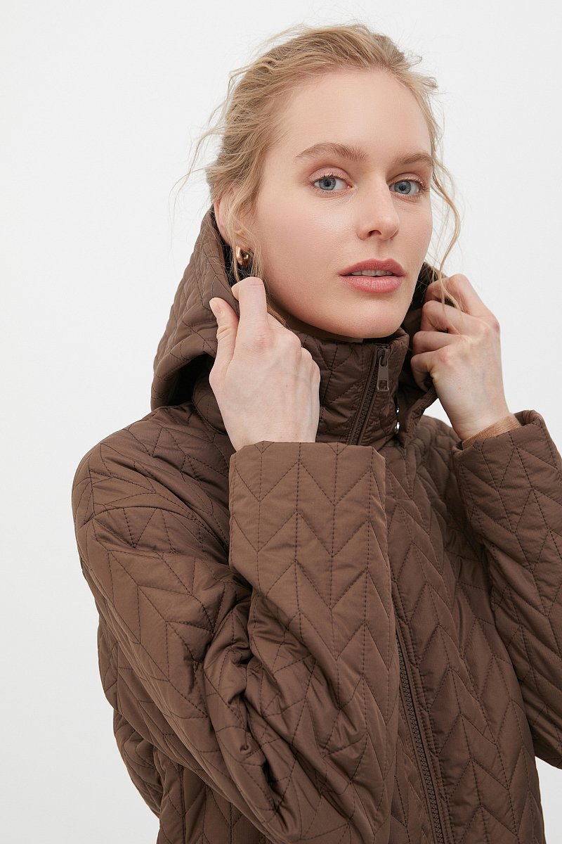 Стеганое пальто женское, Модель FBC11023, Фото №6