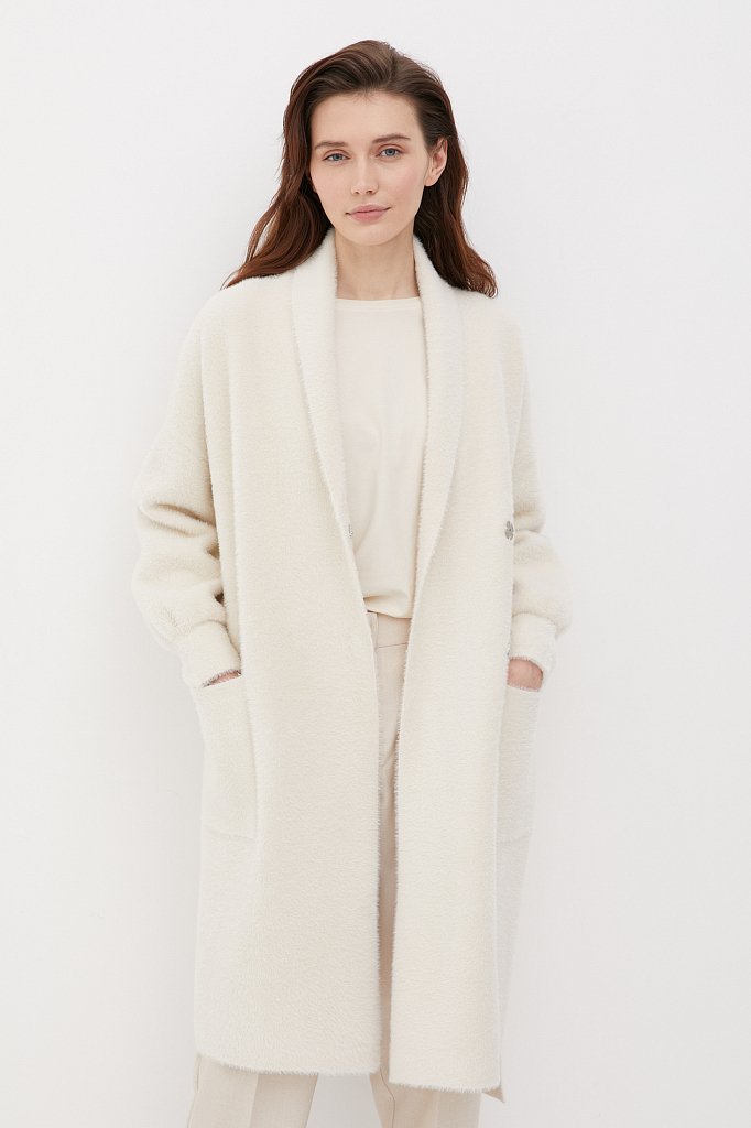 Трикотажное пальто женское, Модель FBC11144, Фото №1
