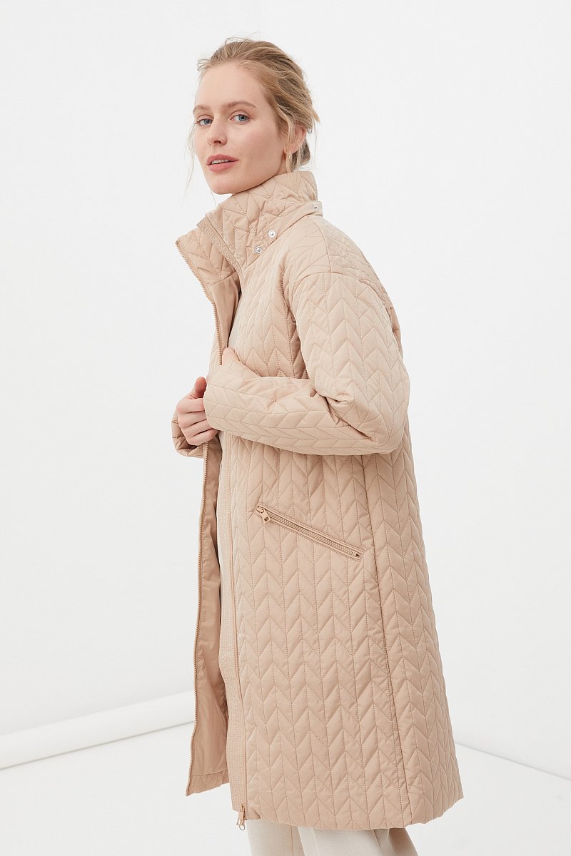 Стеганое пальто женское, Модель FBC11023, Фото №3