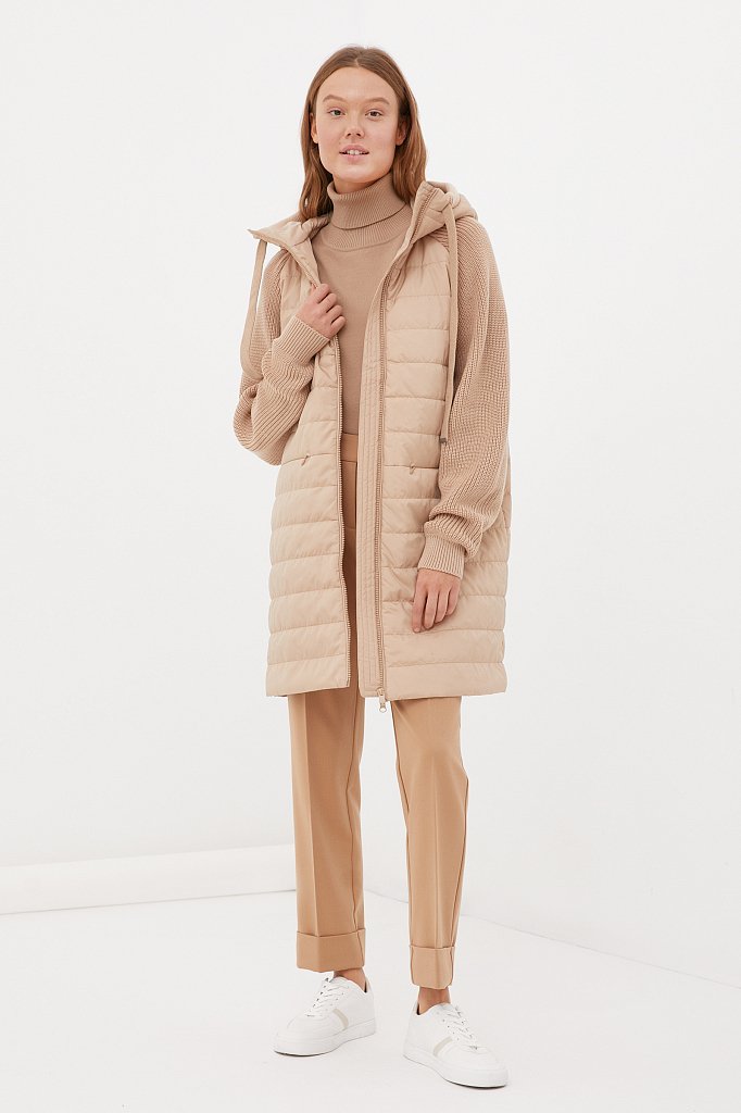 Пальто из комбинированной ткани, Модель FBC13013, Фото №2