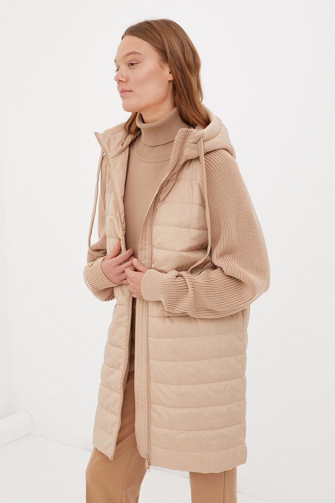 Пальто из комбинированной ткани, Модель FBC13013, Фото №3