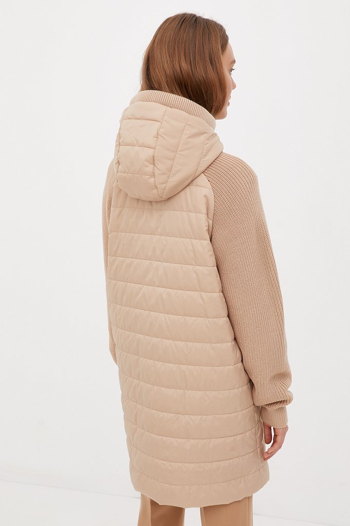 Пальто из комбинированной ткани, Модель FBC13013, Фото №4