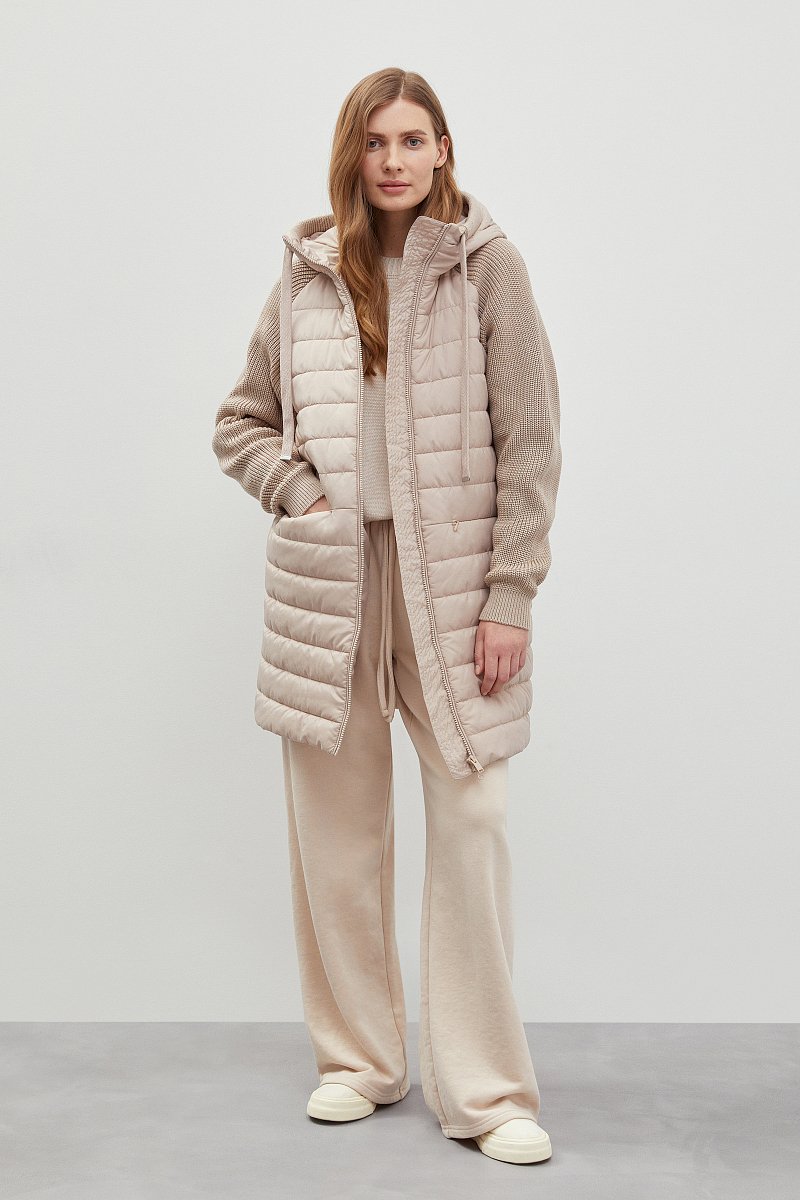 Пальто из комбинированной ткани, Модель FBC13013, Фото №2