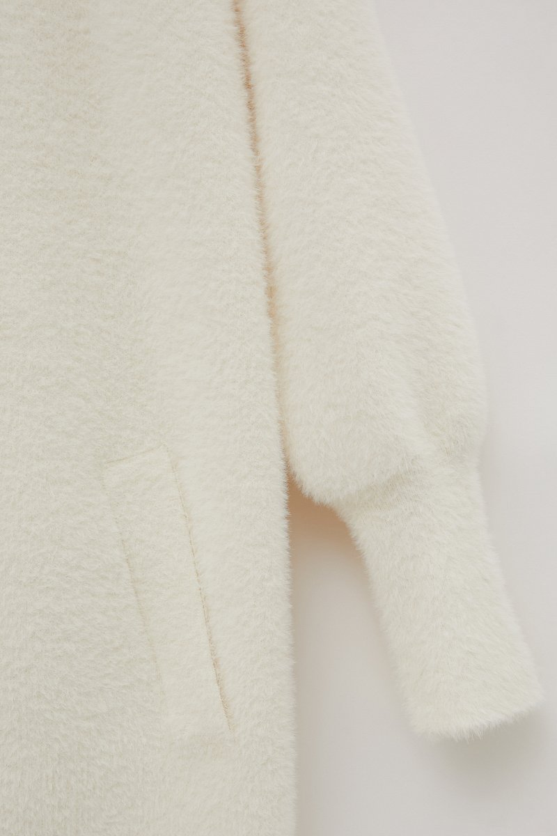Трикотажное пальто-кардиган с воротником-стойкой, Модель FBC11145, Фото №7