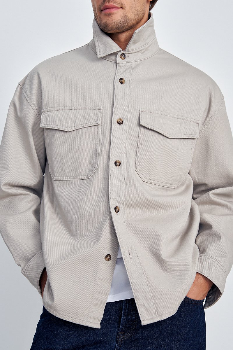 Джинсовая рубашка с карманами, Модель FBC25007, Фото №3