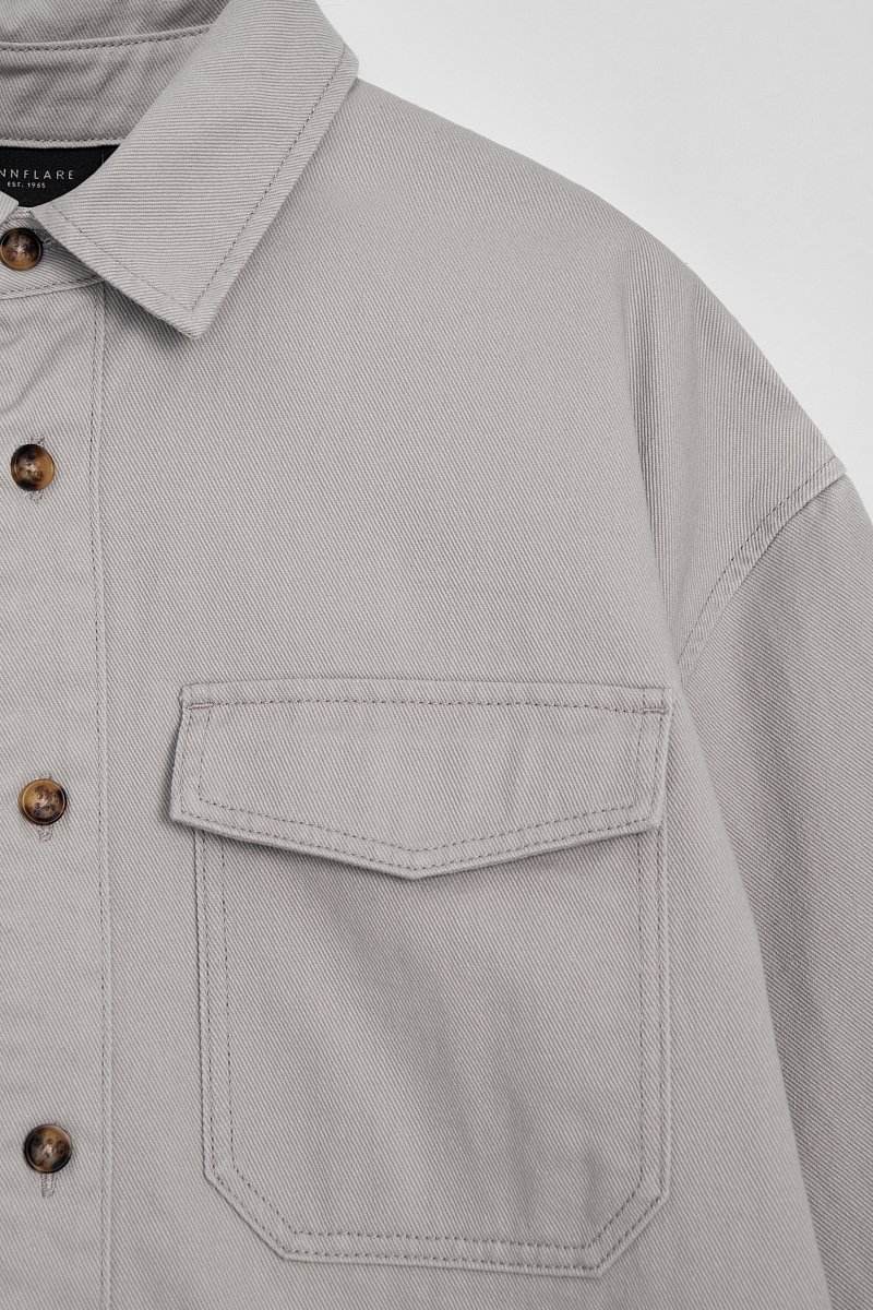 Джинсовая рубашка с карманами, Модель FBC25007, Фото №7
