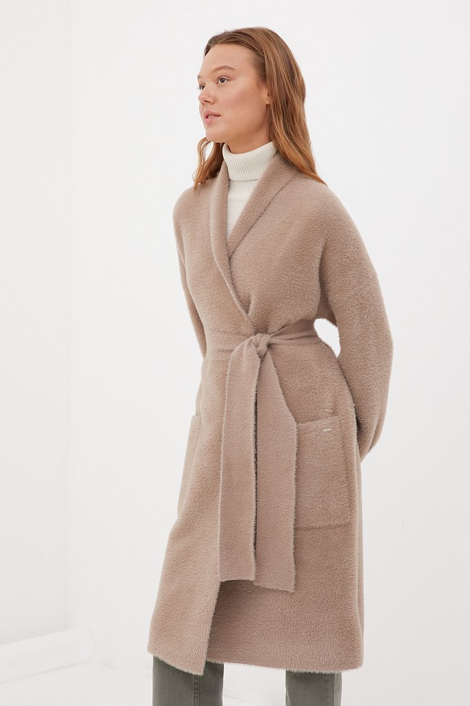 Трикотажное пальто женское, Модель FBC11144, Фото №3