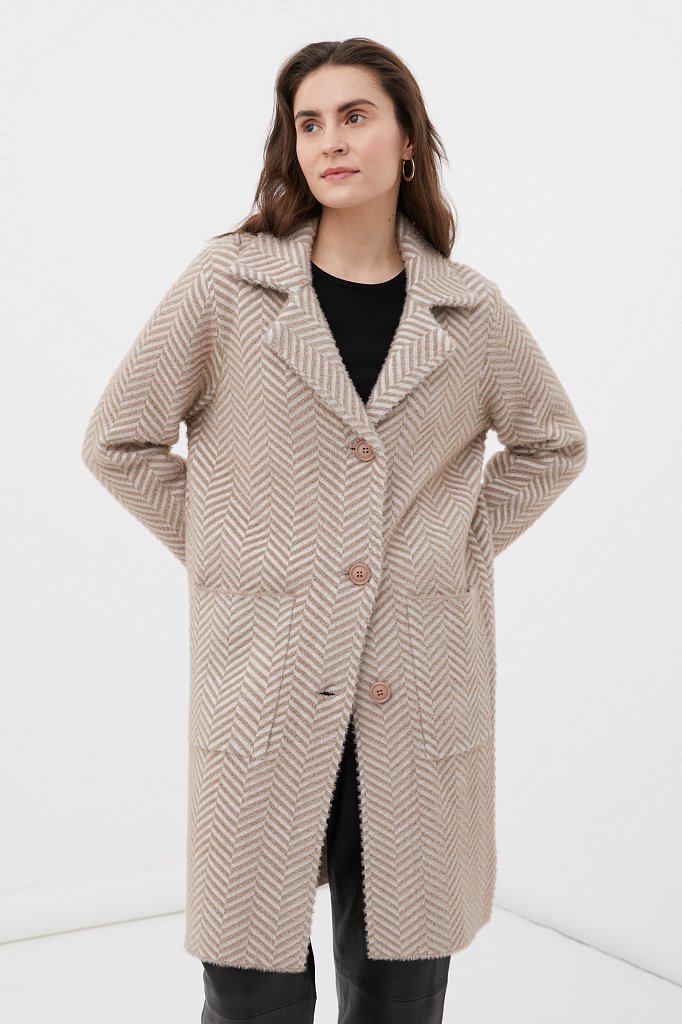 Трикотажное пальто женское, Модель FBC11147, Фото №1