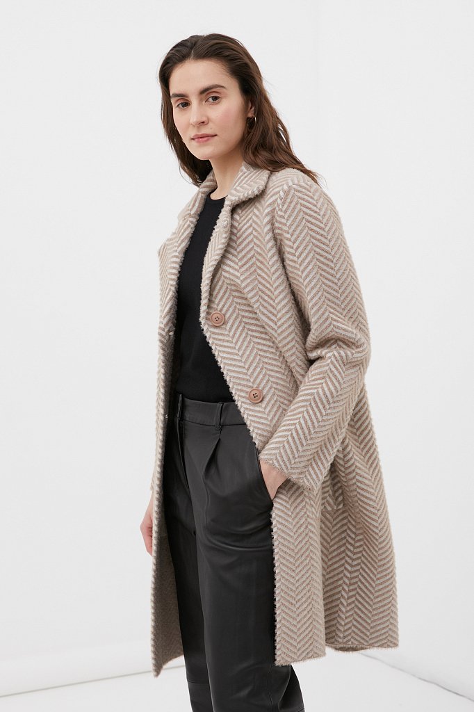 Трикотажное пальто женское, Модель FBC11147, Фото №3