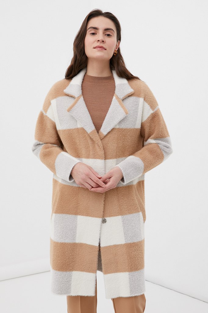 Трикотажное пальто женское, Модель FBC11148, Фото №1
