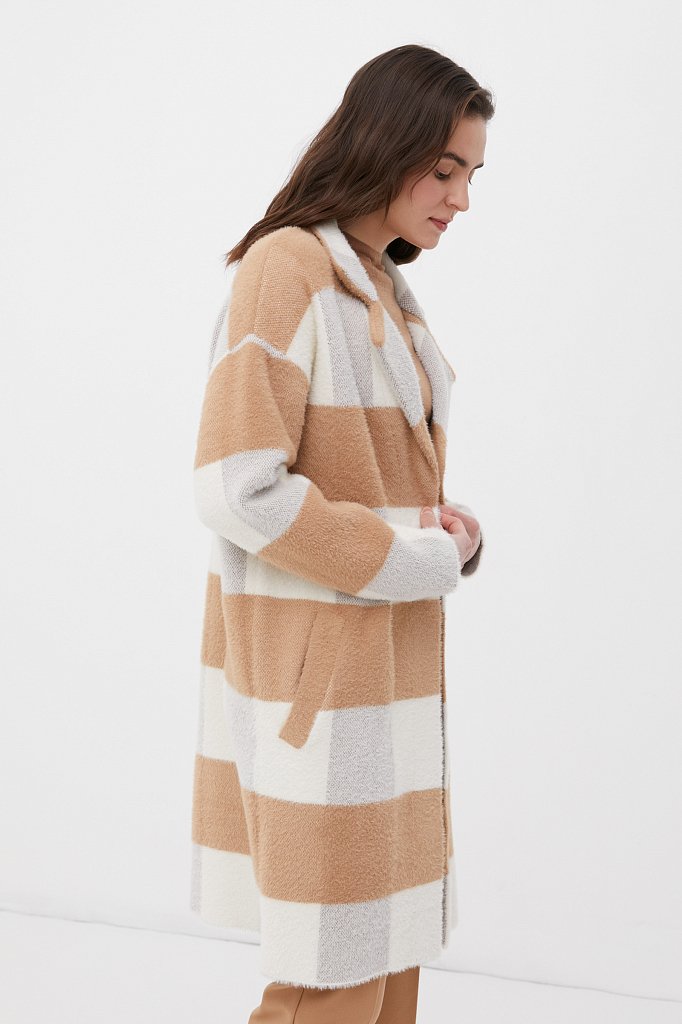 Трикотажное пальто женское, Модель FBC11148, Фото №3