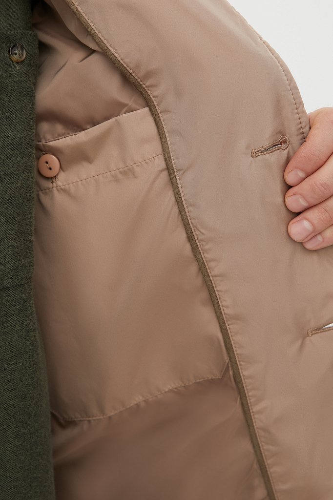 Утепленная куртка без меха мужская, Модель FBC21006, Фото №4