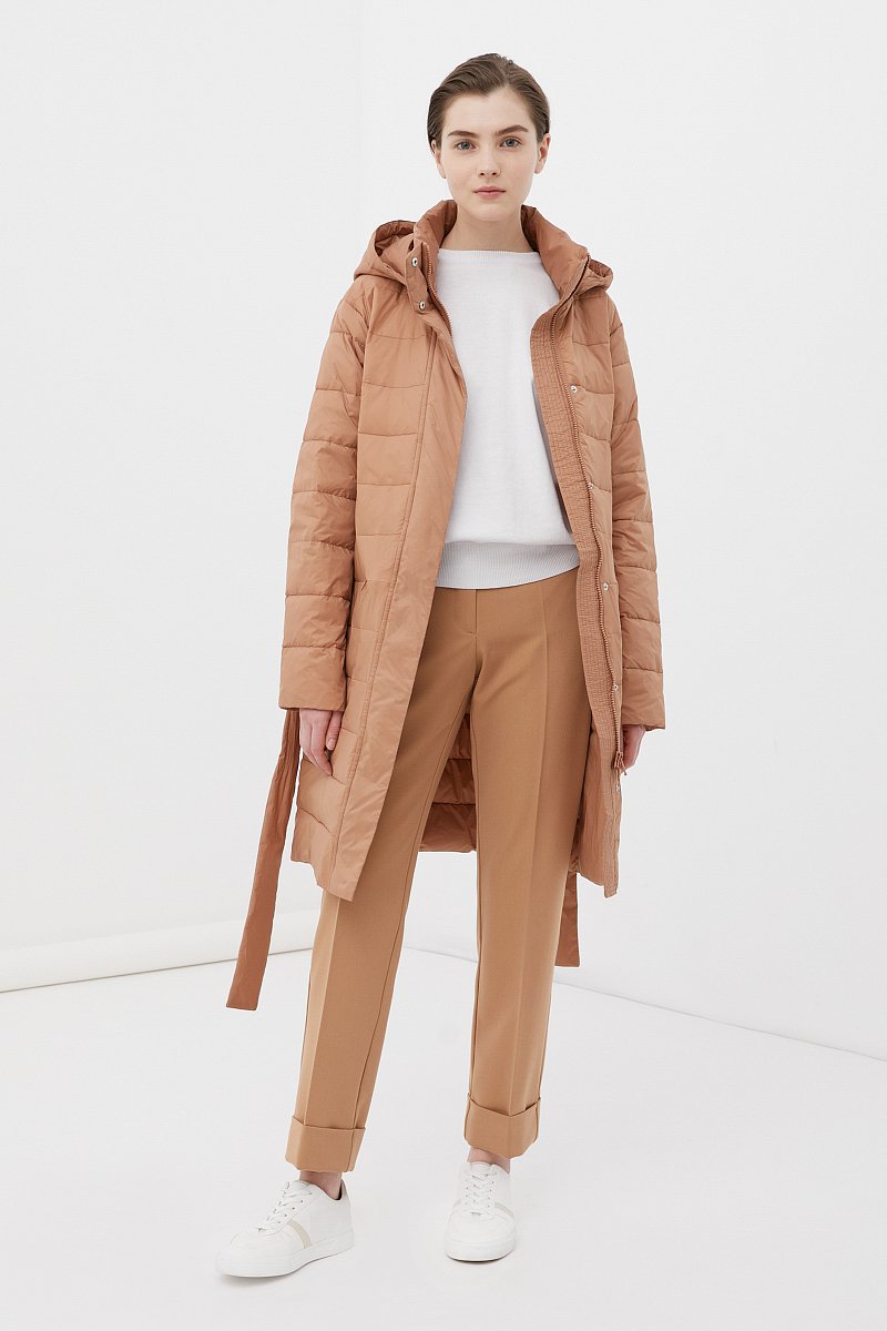 Утепленное стеганое пальто женское, Модель FBC11004, Фото №2