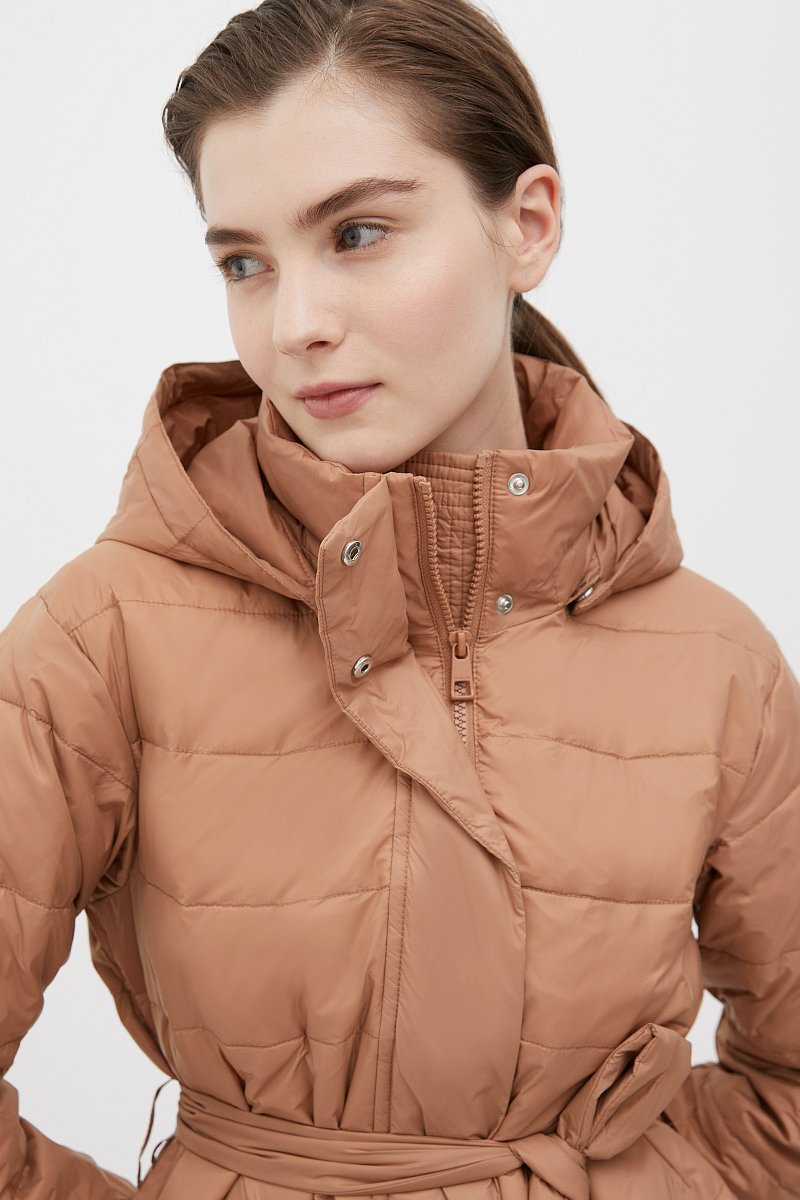 Утепленное стеганое пальто женское, Модель FBC11004, Фото №5