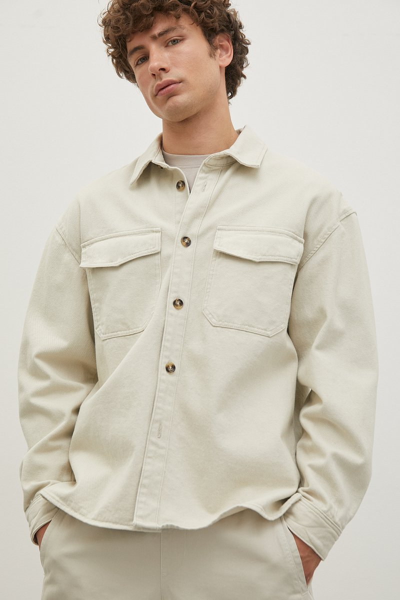Рубашка мужская из денима, Модель FBC25007, Фото №3