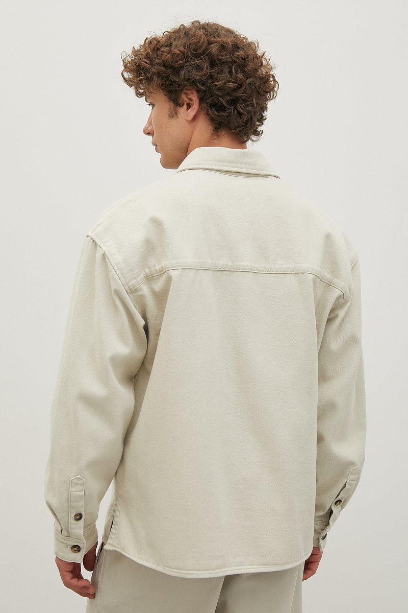 Джинсовая рубашка с карманами, Модель FBC25007, Фото №5