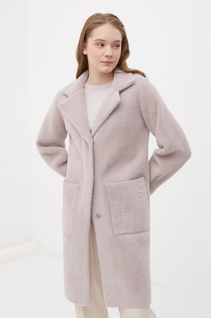 Трикотажное пальто женское, Модель FBC11149, Фото №1