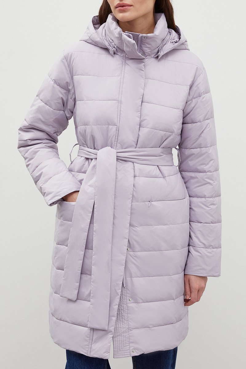 Утепленное стеганое пальто женское, Модель FBC11004, Фото №3