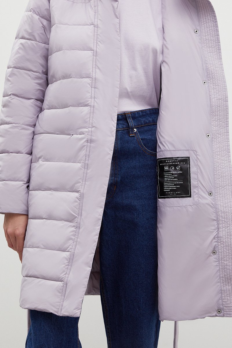 Утепленное стеганое пальто женское, Модель FBC11004, Фото №7