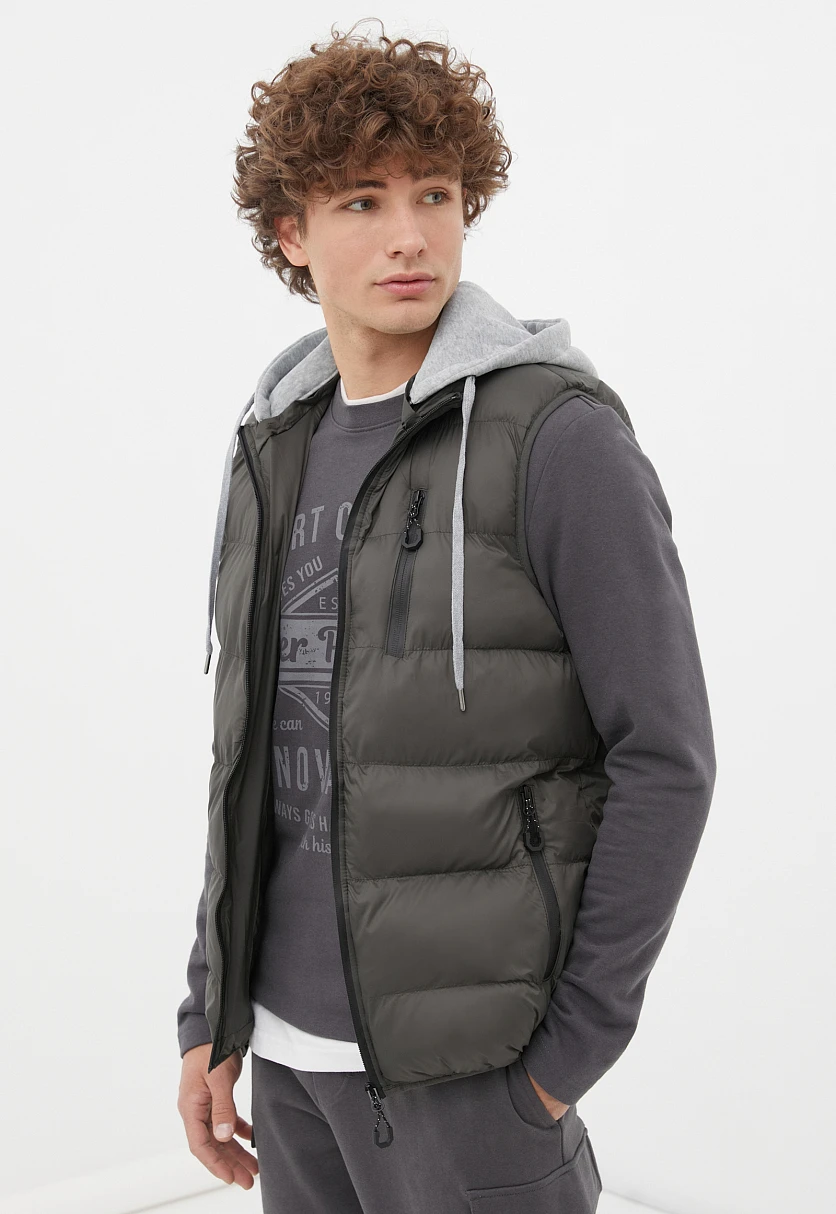 Утепленный мужской жилет стиля casual, Модель FBC21062C, Фото №3