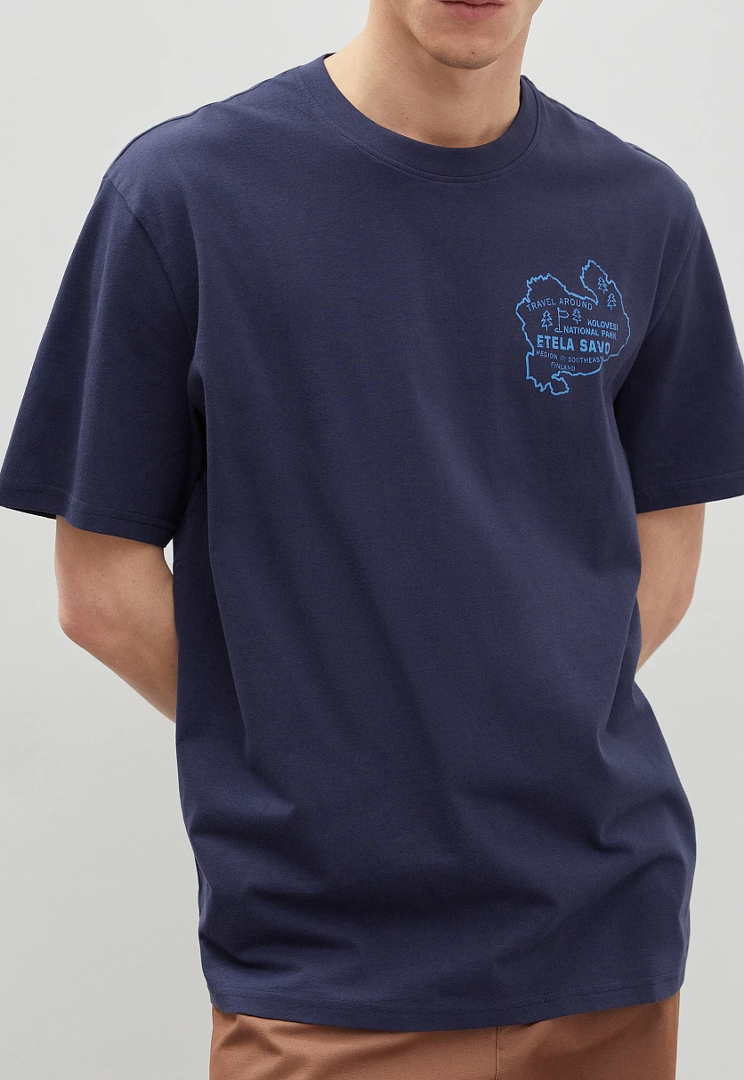 Футболка из хлопка с принтом, Модель FBD210103-1P, Фото №3