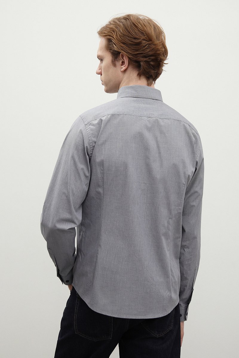 Базовая рубашка из натурального хлопка, Модель FBD21019, Фото №4