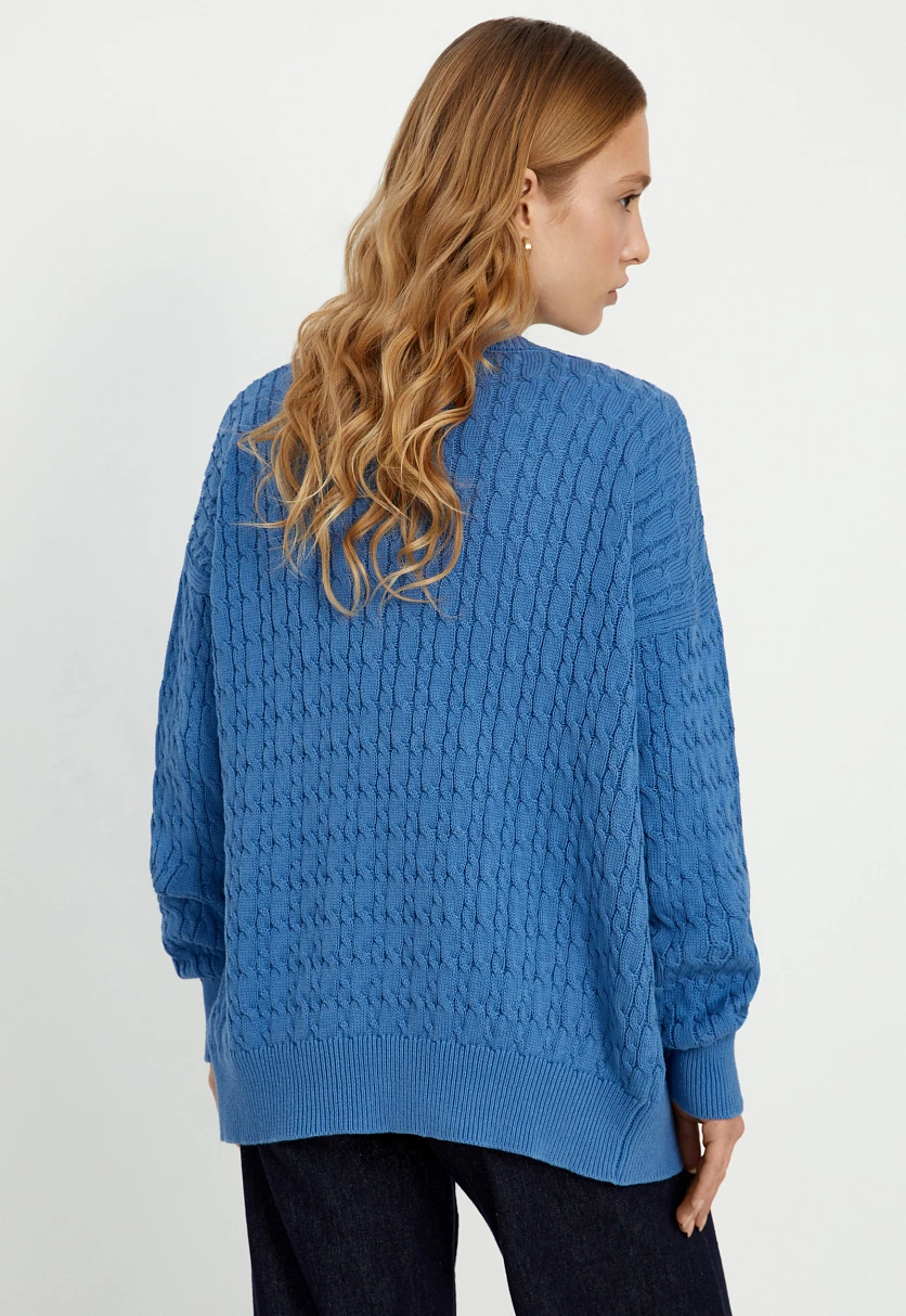 Кардиган с рельефным узором, Модель FBD11114, Фото №5