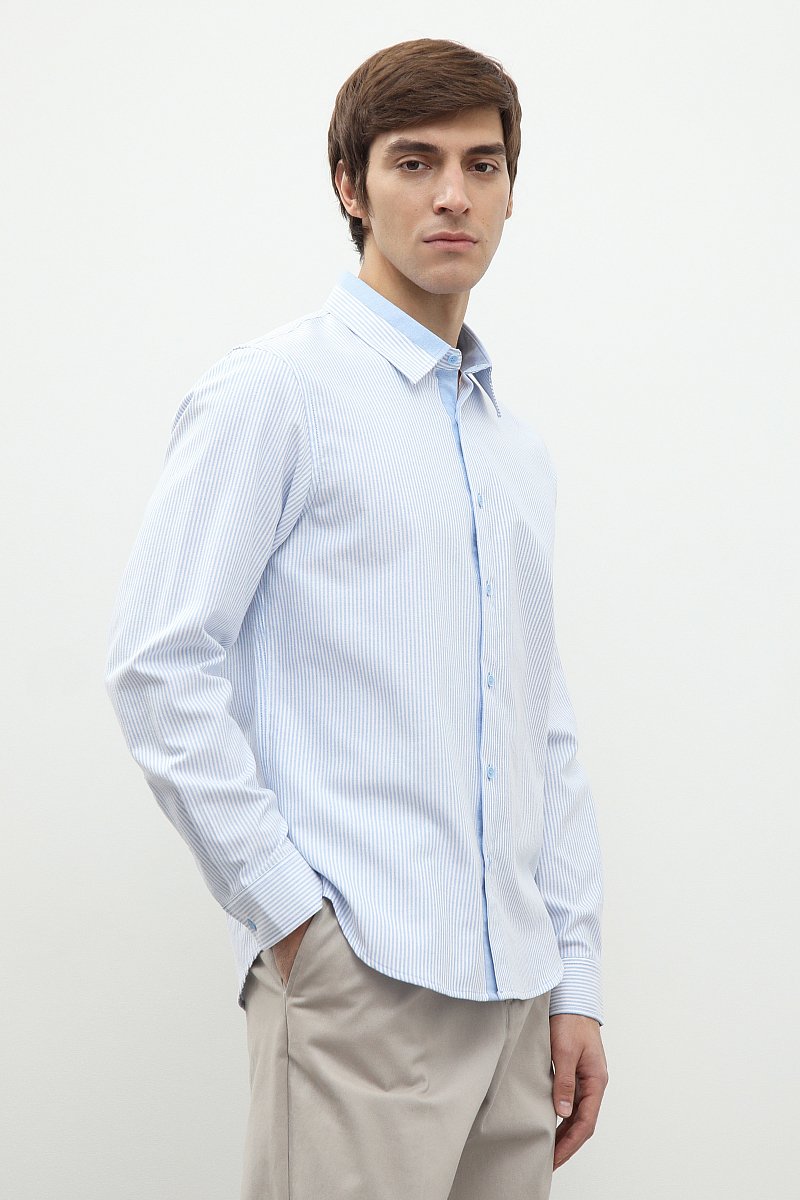 Базовая рубашка из натурального хлопка, Модель FBD21018, Фото №4