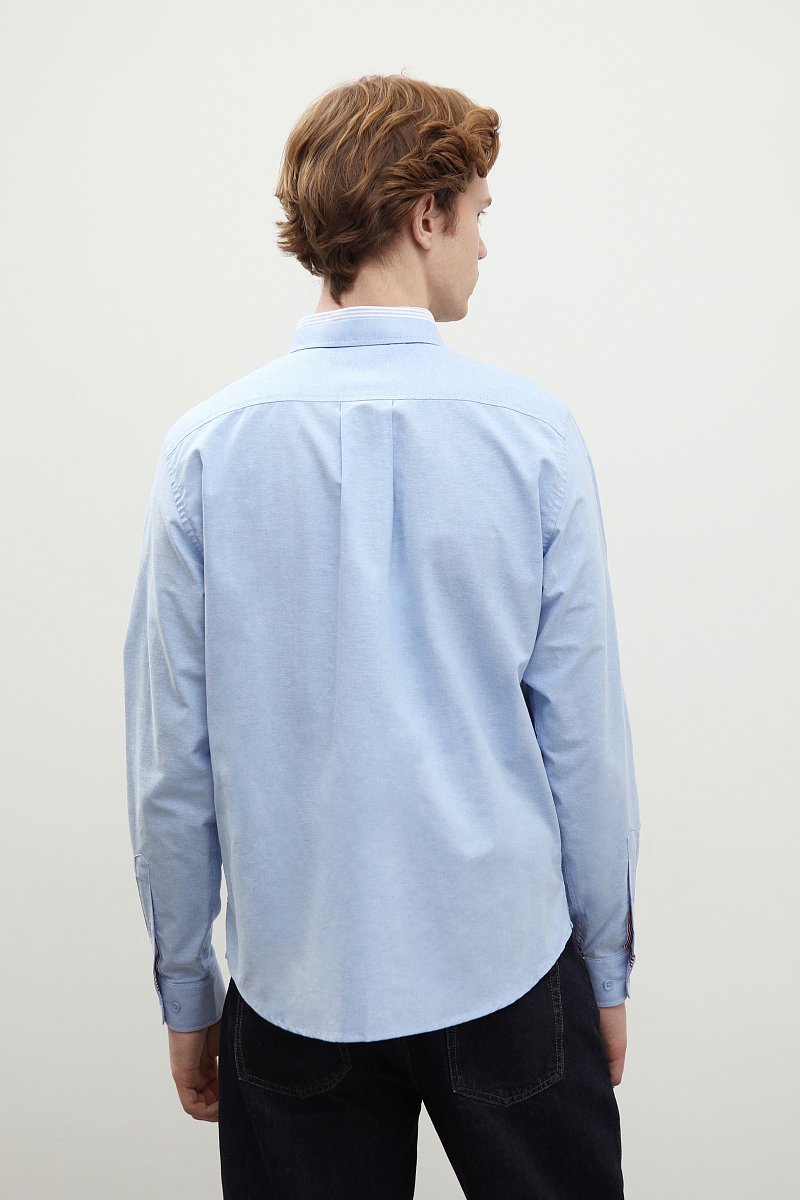 Базовая рубашка из натурального хлопка, Модель FBD21018, Фото №5