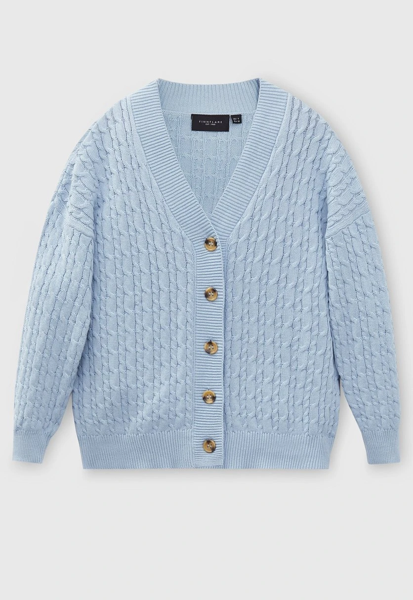 Кардиган с рельефным узором, Модель FBD11114, Фото №7