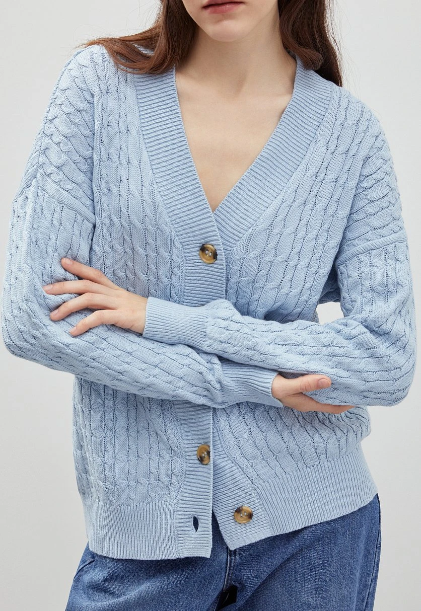 Кардиган с рельефным узором, Модель FBD11114, Фото №3