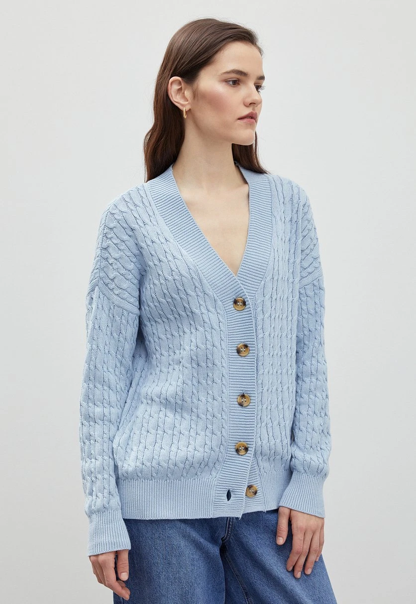 Кардиган с рельефным узором, Модель FBD11114, Фото №4