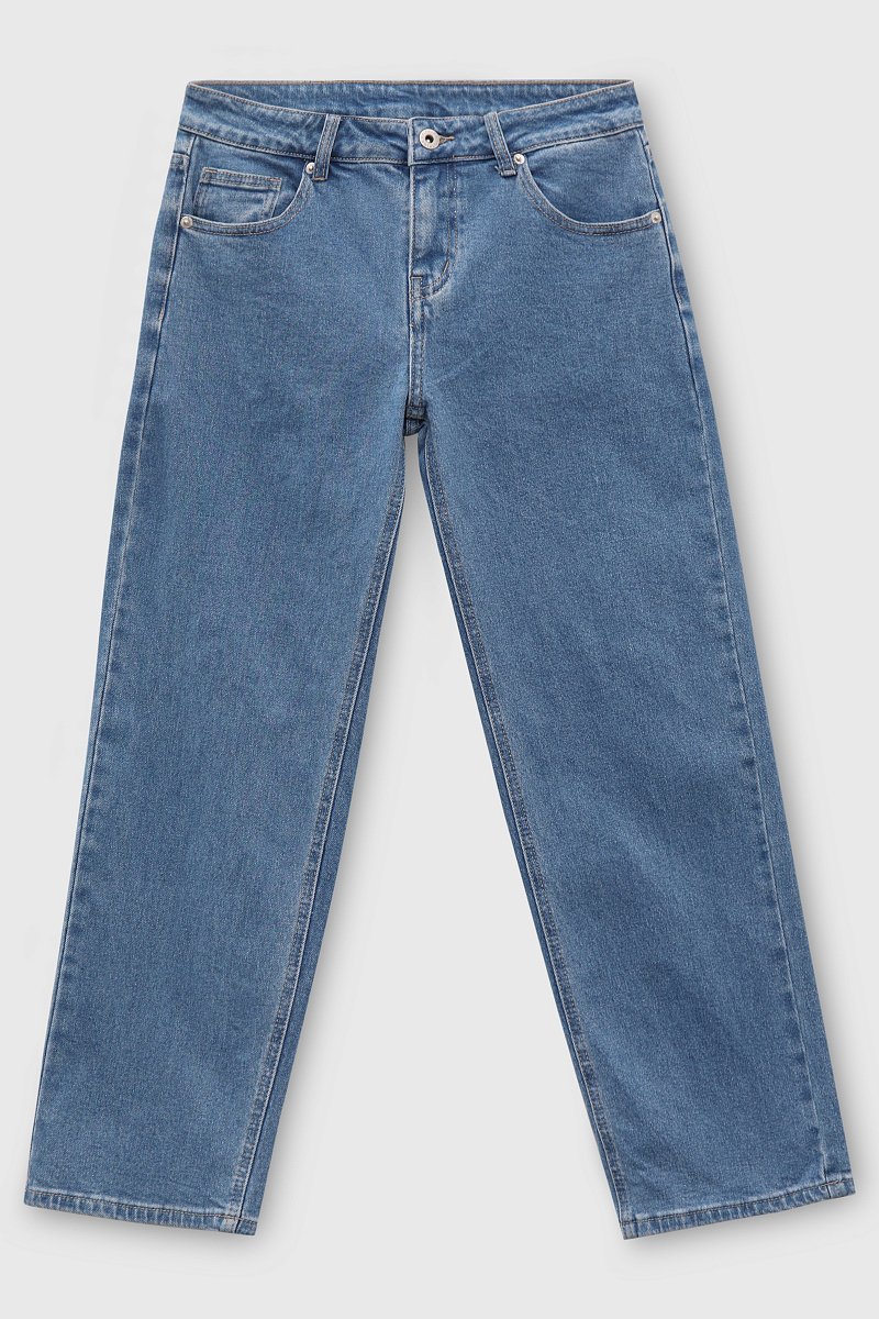 Укороченные прямые джинсы, Модель FBD15007, Фото №6