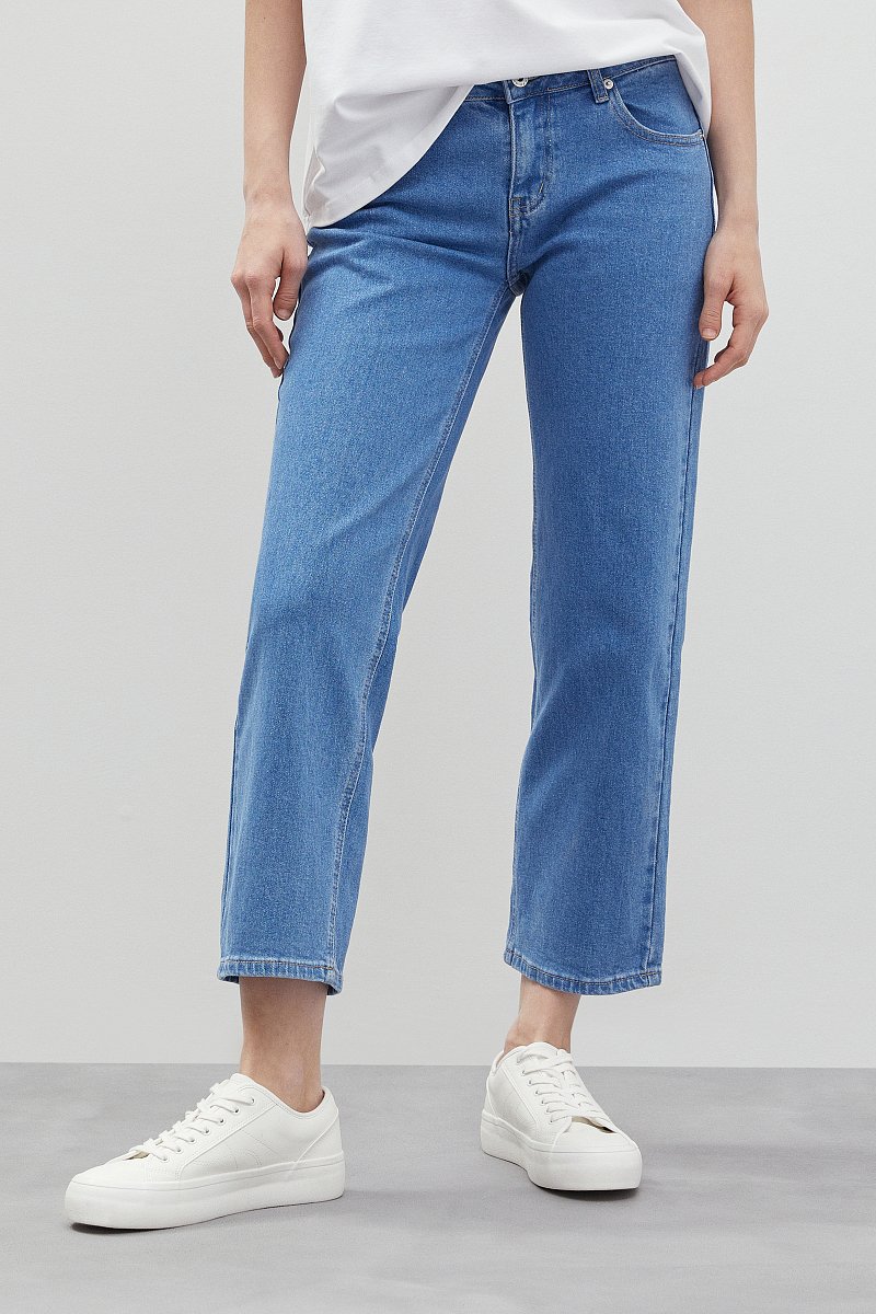 Укороченные прямые джинсы, Модель FBD15007, Фото №2